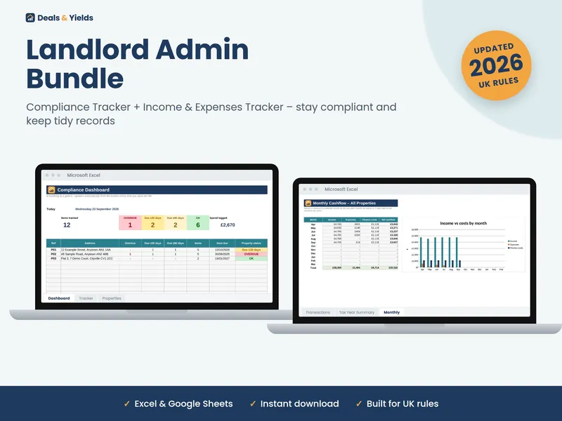 Landlord Admin Bundle spreadsheet